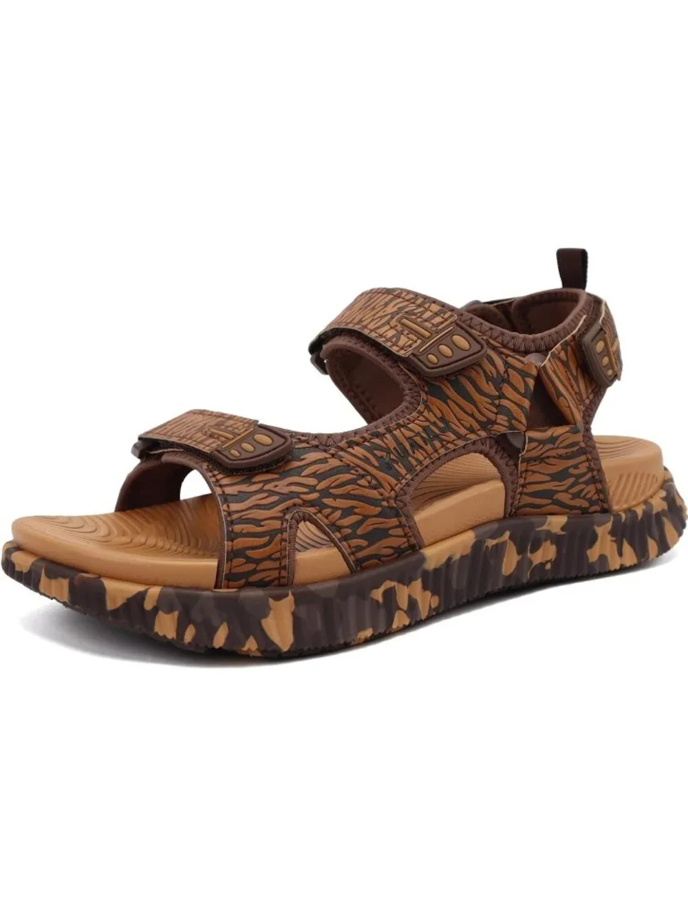 Mens Khaki Brown Orthotic Comfortable Urban Outdoor Athletic Hiking Sandal Shoes